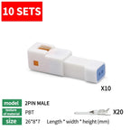 10 sets JST JWPF LED Automotive Wiring Harness 04T-JWPF-VSLE JST 03R JST-02T 02R 06T 08T  Light Strip Motorcycle Connector