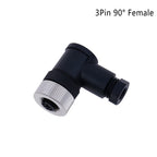 1Pc 3/4/5 Pin M12 Sensor Connector Waterproof Male&female Plug Screw Threaded Coupling