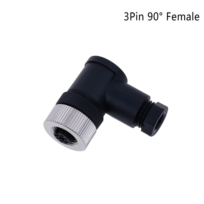 1Pc 3/4/5 Pin M12 Sensor Connector Waterproof Male&female Plug Screw Threaded Coupling