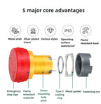 16/22mm Plastic Emergency Stop Power Push Button Switch Anti-slip IP65 Waterproof Mushroom Head Rotation Reset 1NO 1NO1NC