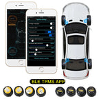 Bluetooth 4.0 5.0 Car Tire Pressure Sensor APP Display Android iOS BLE TPMS Universal External Alarm Tire Pressure Sensors