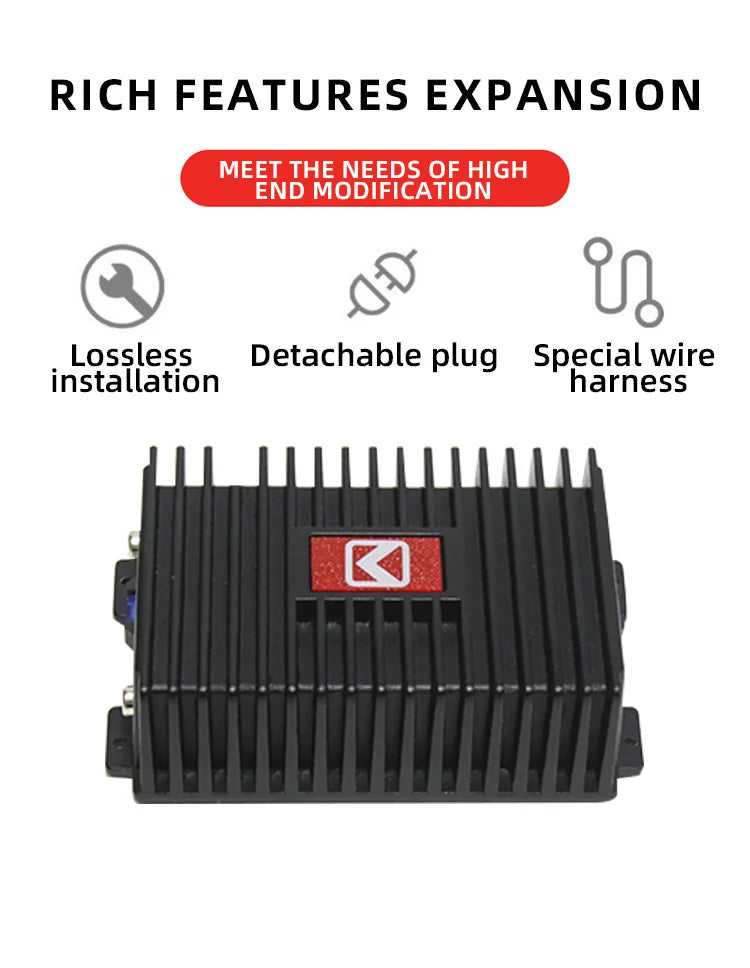 Plug and Play DSP Car Audio Processor 4x80W for Android Radio Stereo Amplifier Speakers Improve Subwoofer
