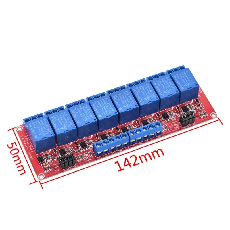 1/2/4/8-way 5V relay module optocoupler isolation high and low level trigger microcontroller