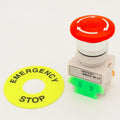 LHLL- Red Mushroom Cap 1NO 1NC DPST Emergency Stop Push Button Switch AC 660V 10A