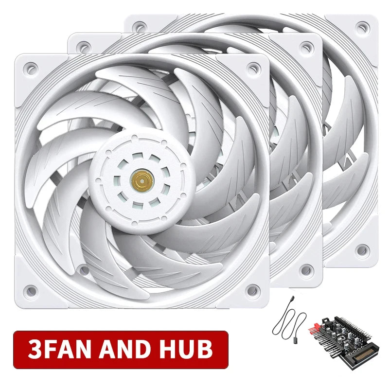 TEUCER T30 CPU Cooler Fan 2150RPM 4PIN PWM 12cm Computer Case Cooling System Fan S-FDB Bearing Silent PC Gamer CPU Cooler 120mm