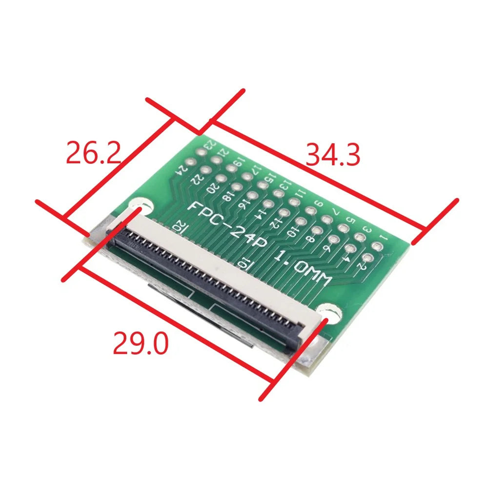 FPC FFC 4 6 8 10 12 15 16 20 24 30 34 40 50 60 Pin Adapter 1.0 MM to 2.54 X 2.54 mm Pitch Through Hole DIP PCB Converter