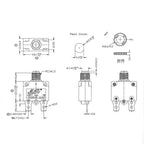 5Pcs Circuit Breaker Overload Protector Switch Fuse 3A 4A 5A 8A 10A 12A 15A 18A 20A 25A 30A Resettable 220V with Waterproof Cap