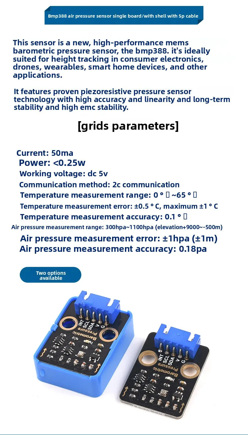 Easy-Integration BMP180 BME280 AHT20 Sensor High Precision Barometric Pressure Altimeter