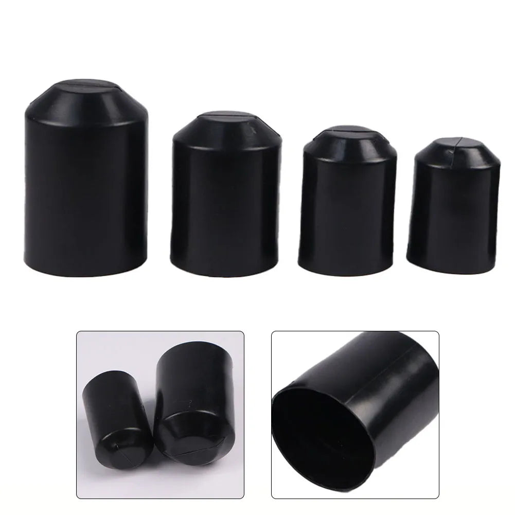 10pcs Warm Shrink End Cap Heat Shrink Cap Black Cable Sealing Cap For Protection Cable End Electrical Equipment