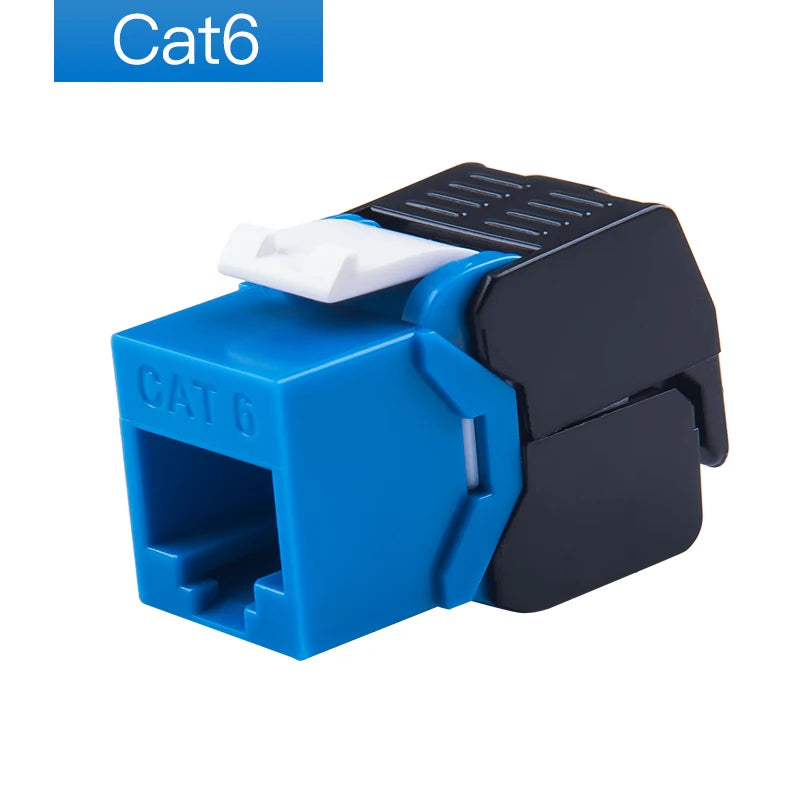 Linkwylan RJ45 Keystone Jack Cat5e Cat6 6A Multi Colors  Toolless UTP To LSA Network Modules Tool-Free Connection