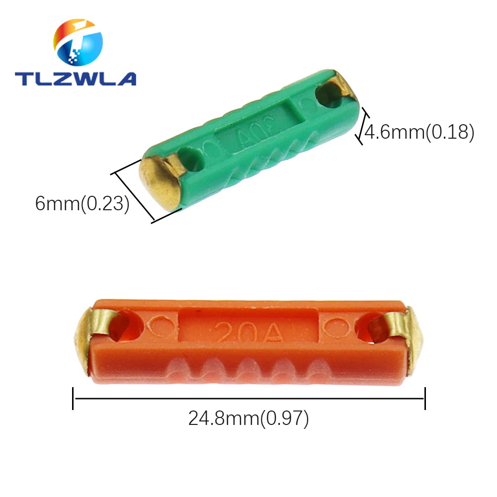 GBC European Automotive Fuse 5/8/10/16/30AMP 6mm Continental Car Blade Bakelite Auto Classic Ceramic Car Fuse