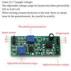 Voltage Comparator Stabilizer 5-24V Hysteresis Signal Optocoupler Isolated Output 3-5MA LM2903 Chip For Industrial Field Signal