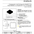 2PCS STL8P4LLF6 PowerFLAT (3.3x3.3) 8P4F6 1 P-Channel 40v Power transistor MOSFET