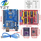 TZTUNO R3 With USB Cable + CNC Shield V3 Engraving Machine 3D Printe+ 4pcs DRV8825 Or A4988 Driver Expansion Board For Arduino
