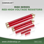 Ri80 Dahongpao Glass Glaze Resistor 2W3W5W10W Electronic Component Ceramic Insulated High-Frequency Non-Inductive High-Voltage Resistor 10K, 50K, 100K, 200K, 1m, 5m Ohm