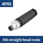 M8 3pin 4pin 5pin sensor connector waterproof male&female plug screw threaded coupling 3 4 5Pin