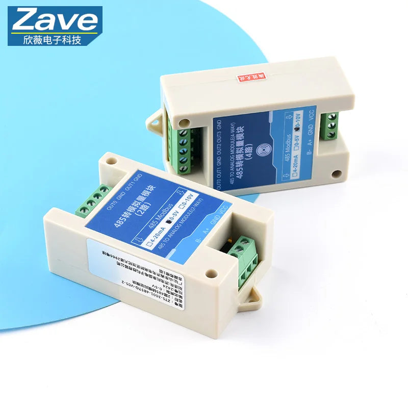 Analog Acquisition Module 4-20mA 0-5V 10V to RS485 Transmitter Modbus Wide Voltage High Precision AD
