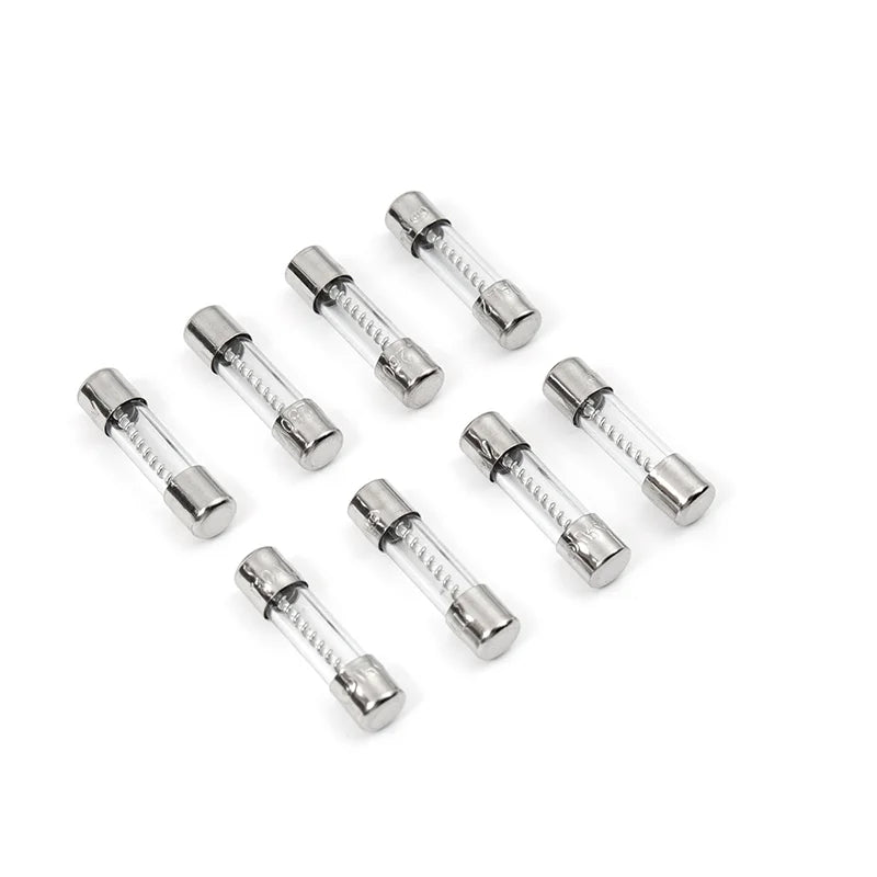 10PCS 5x20/6X30mm Slow Blow Glass Tube Fuse Multiple Current Specifications Can Mixed 0.5/1/23/4/5/6.3/10/15/20/30A
