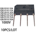 10PCS/LOT GBJ1010 GBJ1510 GBJ2010 GBJ2510 GBJ3510 GBJ5010 ZIP-4 1000V 10A/15A/20A/25A/35A/50A Rectifier Bridge Stack