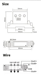 3 Phase AC Current Transducer 0-1A 0-5A 0-10A 0-20A Current Sensor 4-20mA 0-10V 0-5V AC Current Transmitter