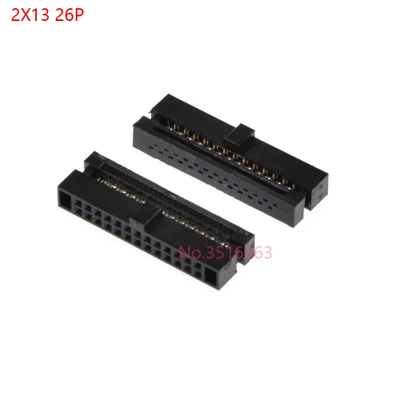 5/10pcs 1.27mm Pitch Fc-6/8/10/16/20/40 Pin Female Header Idc Socket Connector For 0.635mm Flat Ribbon Cable Wire 6p 10p 20p 40p