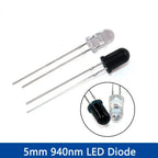 20/40PCS 3mm & 5mm 940nm LEDs Infrared Emitter and IR Receiver Diode Diodes Kit - for Remote Control Applications ,arduino