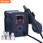 Silverflo 858D-II Hot Air Rework Station 700W Heat Gun Station With Temp.Calibration Mode for BGA PCB IC Phone Repair 220V