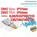 100Pcs 0.1R-0.91R Ohm Carbon & Metal Oxide Film Axial Resistor 5% 0.5W 1W 2W 3W 5W 4-Band 0.2R 0.1R 0.12 0.15 0.18 0.22 0.24