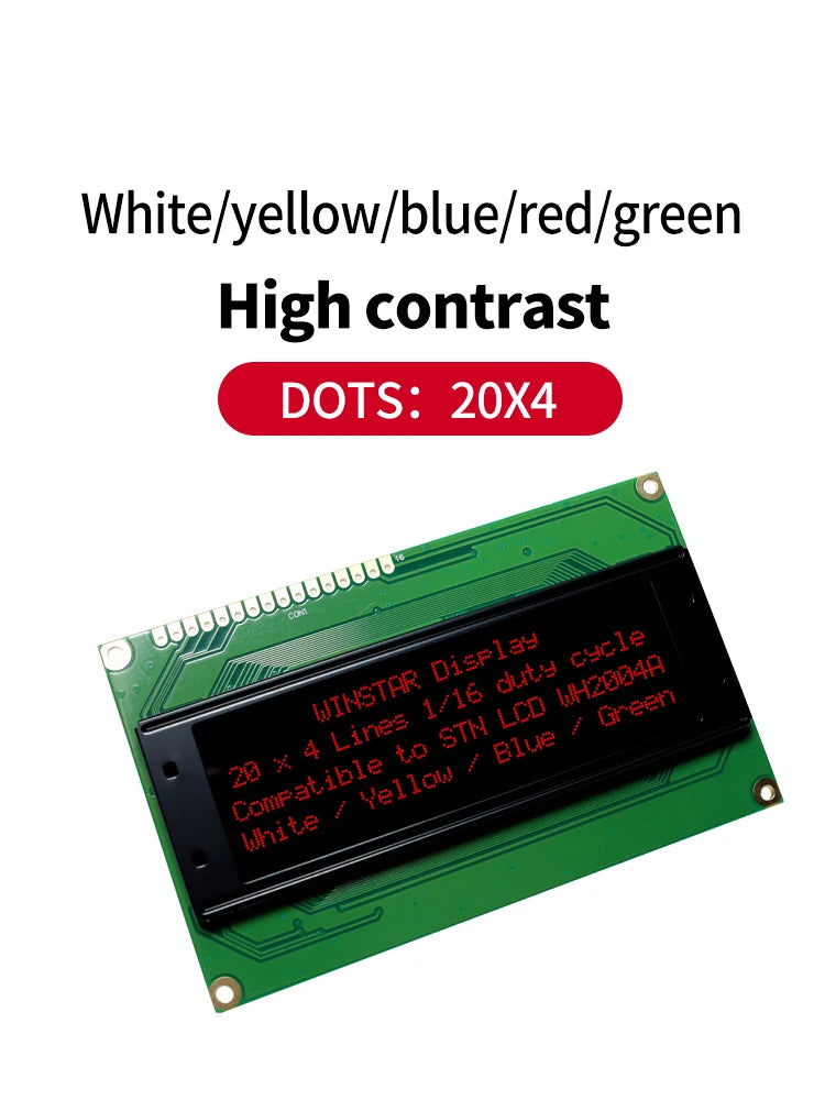 WINSTAR 2004 Character OLED Display WS0010 LCD Module 20x4 Serial Port SPI Black 5V