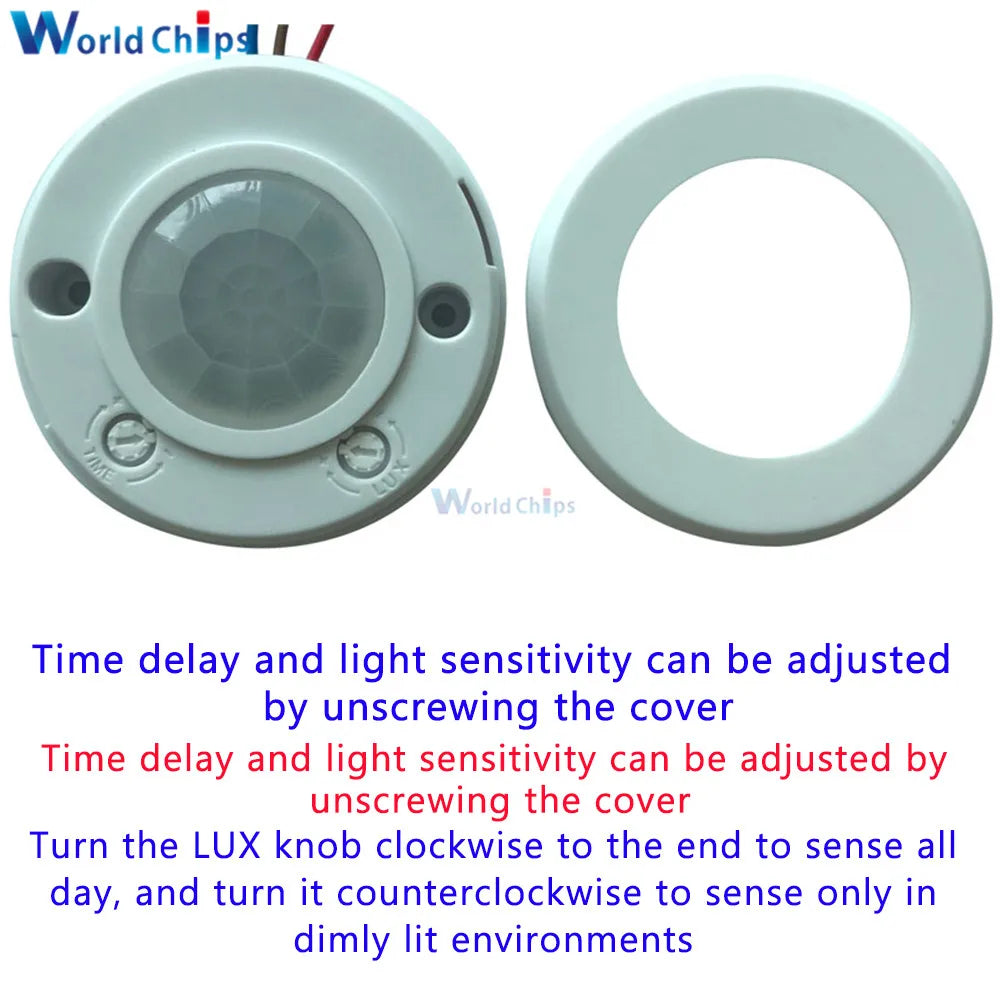 Newest Arrival LED Motion Sensor 110V 220V Automatic Infrared PIR Infrared Detector 360 Degree Time-Delay Motion Sensor Switch