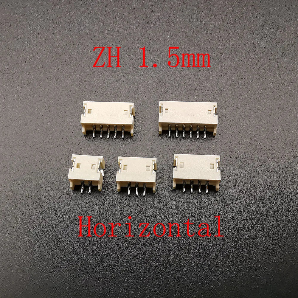 10Pcs XH 2.54 / PH 2.0 / ZH 1.5 / JST 1.25mm /SH 1.0mm Pitch 2/3/4/5/6 Pin Male Plug Housing SMD Connector Horizontal / Vertical