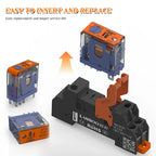 LANBOO J13A Series 5pin 8pin Intermediate Relay Auxiliary Relay 10A 12A 12V 24V 220V Custom Voltage with Test Wrench for Automot