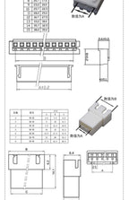20Set/100Pcs XH 2.54mm Air Docking Connector Leads Header Male/Female Housing+Male/Female Terminals 2P~15Pin Plastic shell