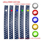 0402 0603 0805 1206 1210 5730 5050 SMD LED Mixed Kit Warm Cool White Red Green Blue Yellow Orange UV Pink Fast flashing