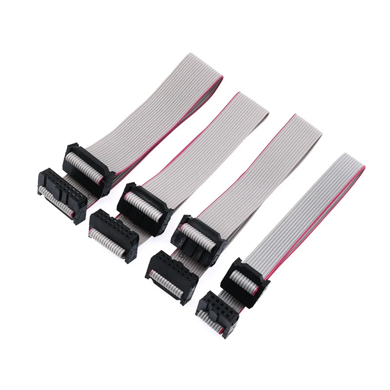 2.54mm Pitch JTAG ISP Download Cable FC-6/8/10/14/16/20/24/40/50/64 Pin Grey Flat Ribbon Data Cable for DC3 IDC Box Header