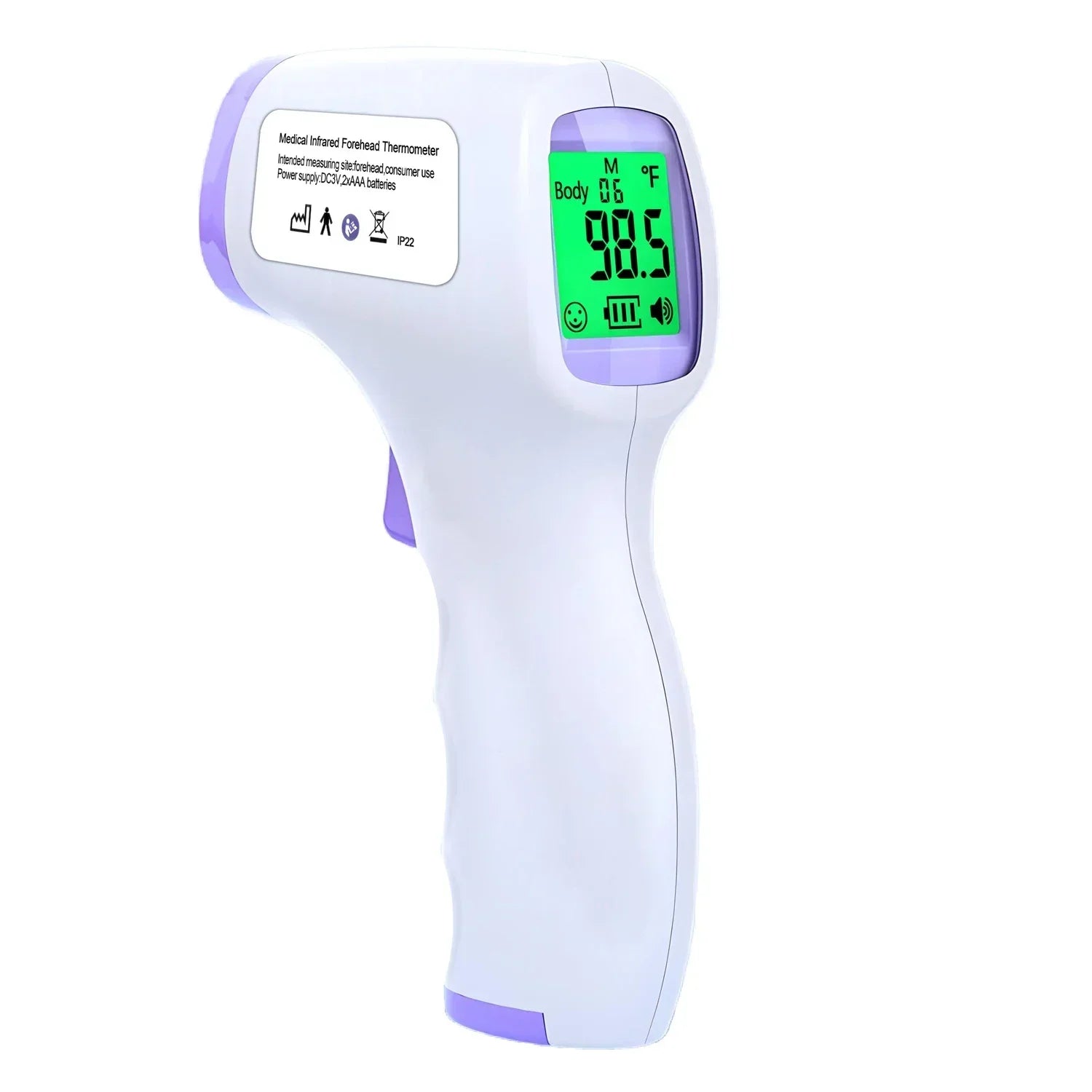 Multifunction Thermometer Three-color Backlit Display Forehead Thermometer Digital Display Infrared Alarm Human Body Thermometer