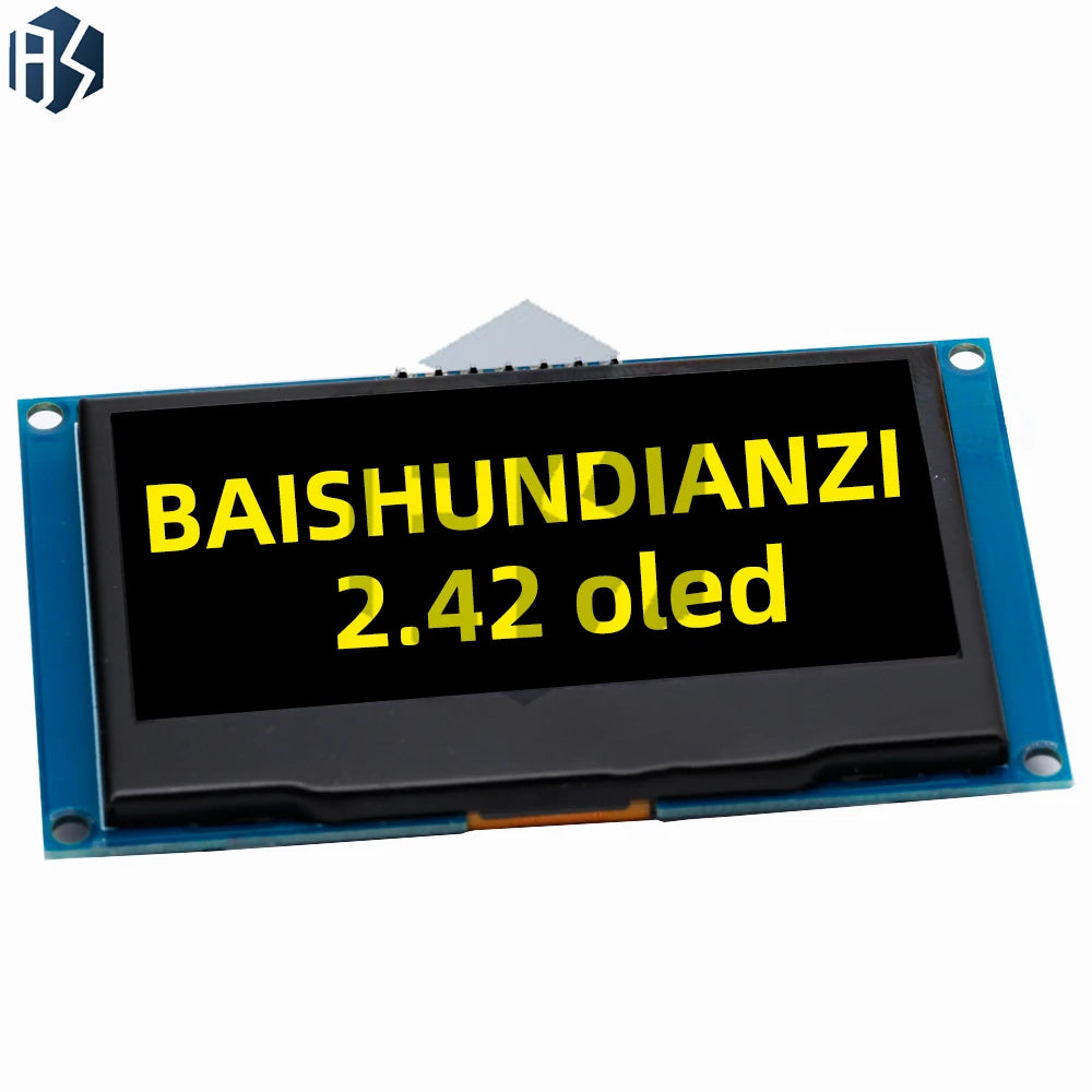2.42 inch 2.42" OLED Display Module 128x64 LCD HD Screen Module SSD1309 7 Pin SPI/IIC I2C Serial Interface for Arduino UNOR3