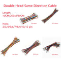 10pcs SH1.0 JST1.25 ZH1.5 PH2.0 XH2.54 Electronic Wire Cable Double Head Same Side Connector 2-12P Plug With Wire 10/20/30cm