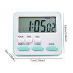Digital Display Cooking Alarm Clock Kitchen Timer Sleep 24 Hour Clock House Countdown Kids Student Learning Time Manager