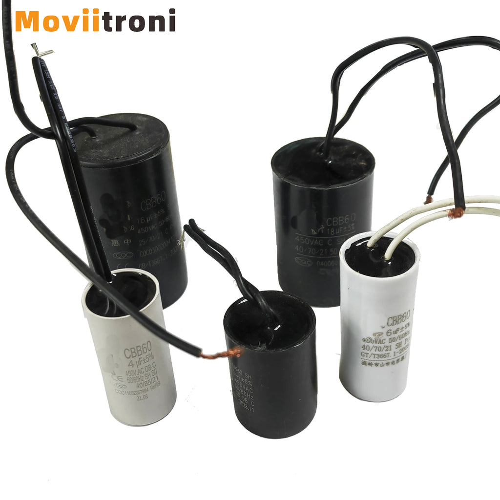 1PCS CBB60 Run Start Capacitors AC 450V 50/60Hz, Motor Running Capacitor for Washing Machine, Cleaning Machine Pump Motor