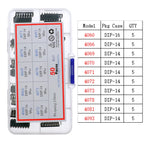 IC Integrated Circuit Chip Assortment Kit IC Sockets set 4000 4500 74HC 74LS Common CMOS Logic IC Series