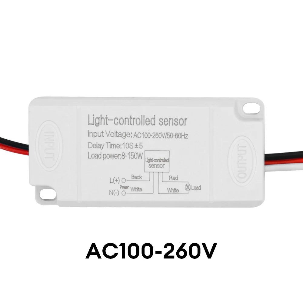 Photocell Street Lamp Light Switch Controller Automatic On Off DC12V/24V AC100-260V Photo Control Photoswitch Sensor Switch