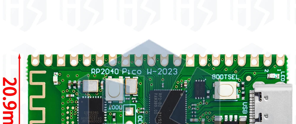 1~4PCS RP2040 Raspberry Pi Pico W Board with 2.4G WiFi Dual-Core 264KB ARM Microcomputers High-Performance Cortex-M0 Processor