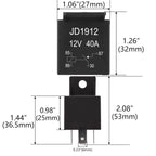JD1914 Car Relay 12/24V 40A 4/5 Pin SPDT Car Switch and Starter Waterproof Relay for Boat Tractor Truck Motorcycle
