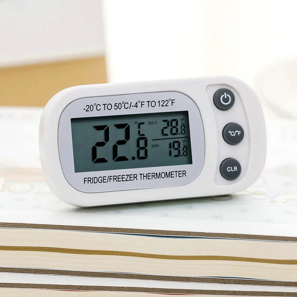 LCD Display Magnetic Refrigeration Refrigerator Hanging Freezer Thermometer Kitchen Tool Fridge Temperature Meter