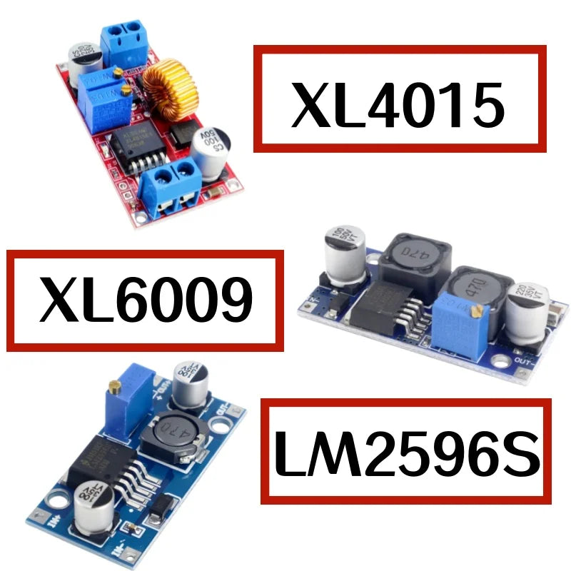 1pcs DC-DC XL4015 Step Down Converter 5A / XL6009 Boost/Buck Power Module Adjustable 4A Current / LM2596S Step Down Converter