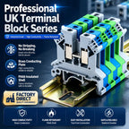 UK 2.5 Terminal Block UK2.5B Screw Connection Connect Strip 2.5B/3N/5N/6N/10N  2.5mm² Cable Electrical Din Rail Wire Connector