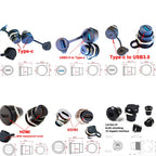 1Pcs Metal Round Socket Module D Type RJ45 Straight Through Network USB2.0 USB3.0 Connector Panel Mounting HDMI CAT6