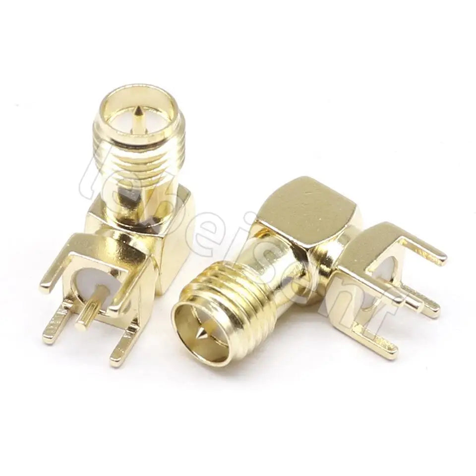 SMA Female Jack Male Plug Adapter Solder Edge PCB Straight Right angle Mount RF Copper Connector Plug Socket