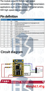 ESP8266 WiFi Wireless Transceiver Module ESP-01/ESP-01S/ESP-07/ESP-07S/ESP-12/ESP-12E/ESP-12F for Arduino DIY Projects